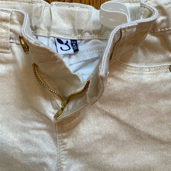 3Pommes Girl Gold Jeans size: 6 - Picture 3 of 6